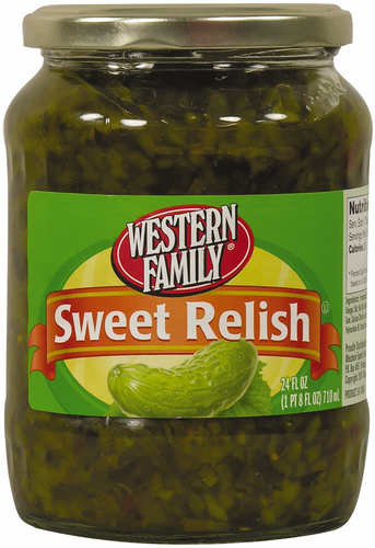 slide 1 of 1, Western Family Sweet Relish, 24 oz