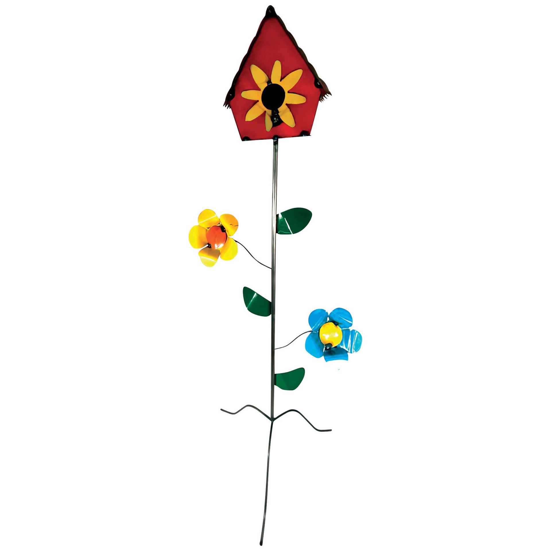 slide 1 of 1, Creative Decor Sourcing Metal Sunflower Birdhouse Stand, 1 ct