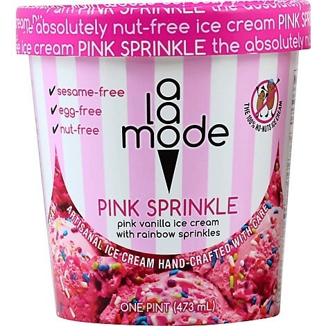 slide 1 of 1, A La Mode Pink Sprinkle Ice Cream, 16 fl oz