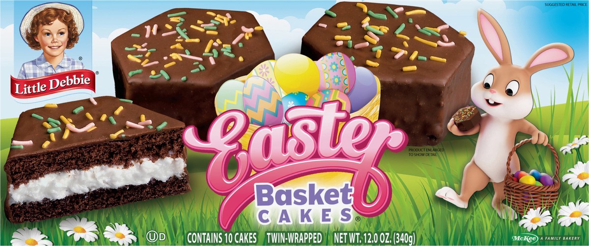 slide 7 of 11, Little Debbie Snack Cakes, Little Debbie Family Pack EASTER BASKET CAKES  (choc), 10 ct