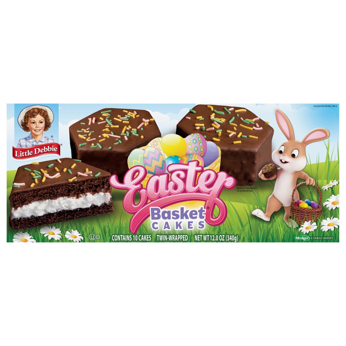 slide 1 of 11, Little Debbie Snack Cakes, Little Debbie Family Pack EASTER BASKET CAKES  (choc), 10 ct