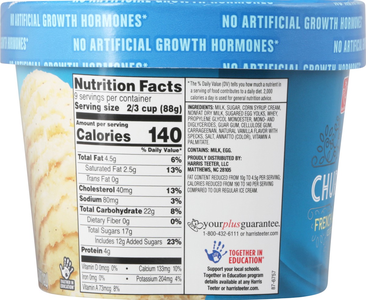 slide 6 of 10, Harris Teeter Reduced Fat Ice Cream - French Vanilla, 48 oz