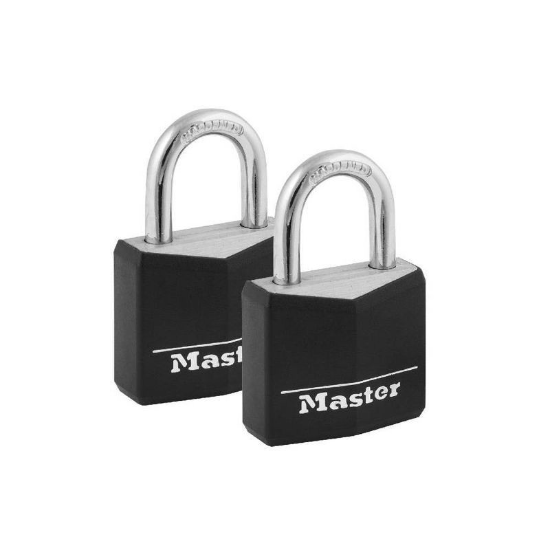 slide 2 of 3, Master Lock 2pk 30mm Key Lock Black, 2 ct