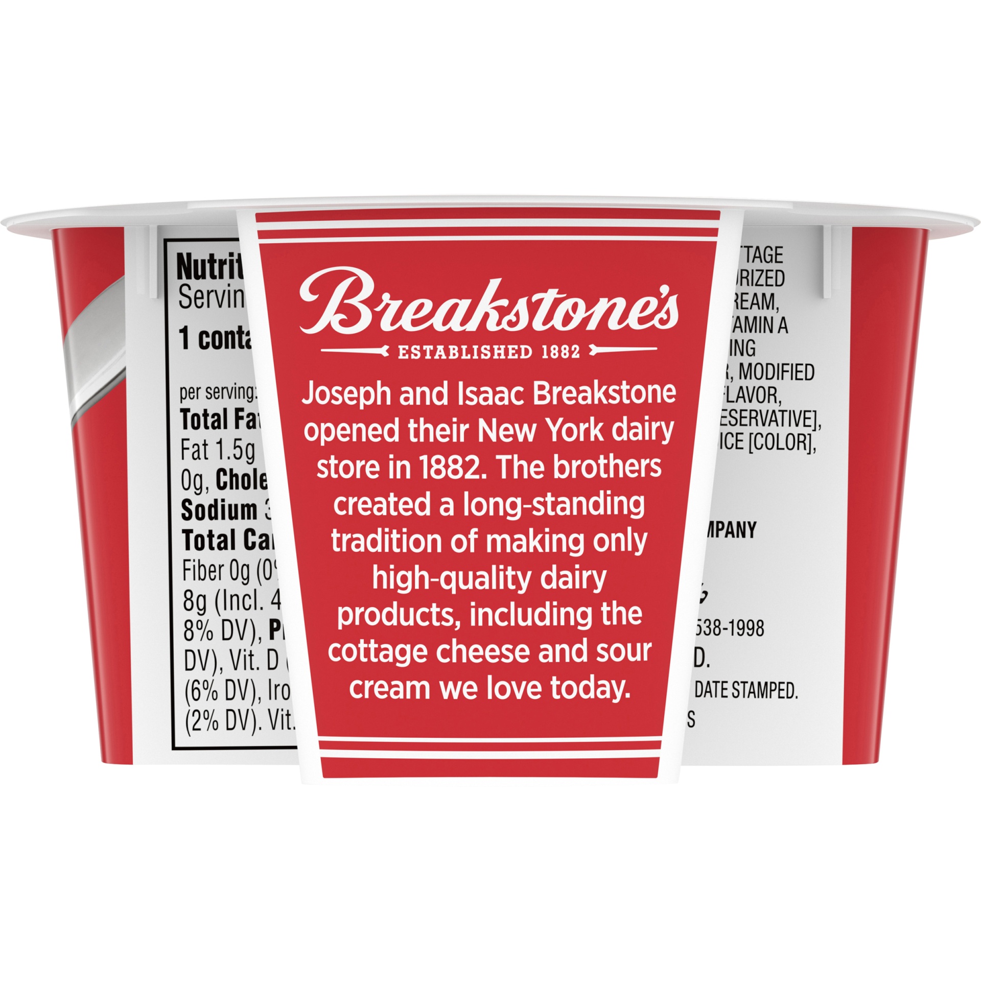 slide 4 of 6, Breakstone's Cottage Doubles Lowfat Cottage Cheese & Black Cherry Topping with 2% Milkfat Cup, 4.7 oz