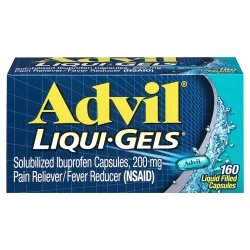 Advil Liquigels Pain Reliever-Fever Reducer Ibuprofen Liquid Filled Capsules, 200 mg