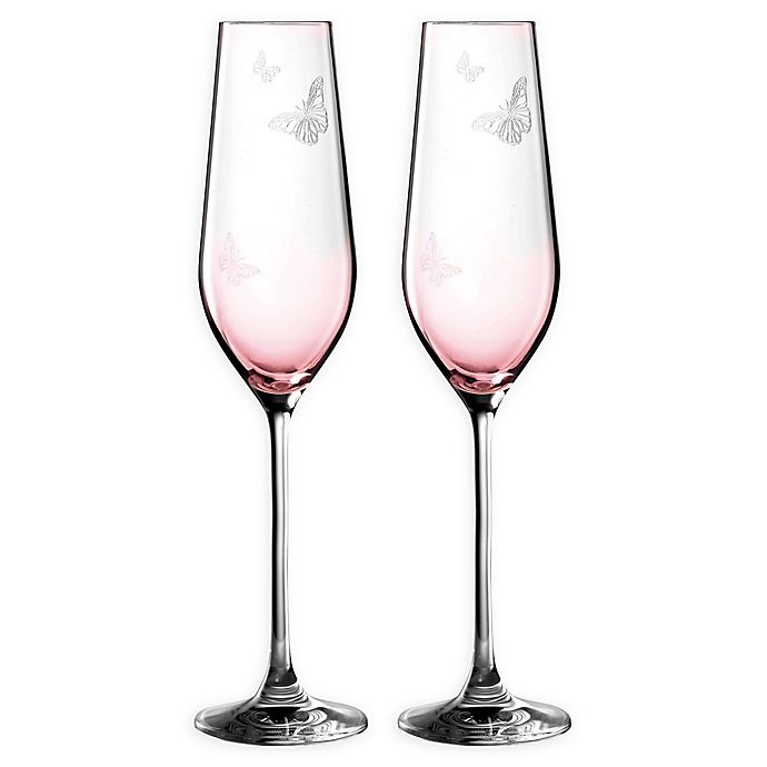 slide 1 of 3, Miranda Kerr for Royal Albert Everyday Friendship Champagne Flutes - Blush, 2 ct