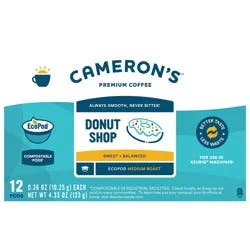 Cameron's Coffee Single Serve Pods, Donut Shop, 12 Count