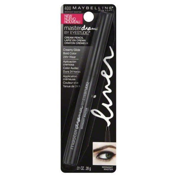 slide 1 of 1, Maybelline Master Drama By Eye Studio Midnight Master Eye Liner, 0.01 oz