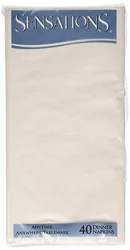 Sensation White 2-Ply Dinner Napkins, 40 Count