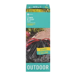 SE Grocers Lawn & Leaf Bags Drawstring Closure Outdoor - 10 CT