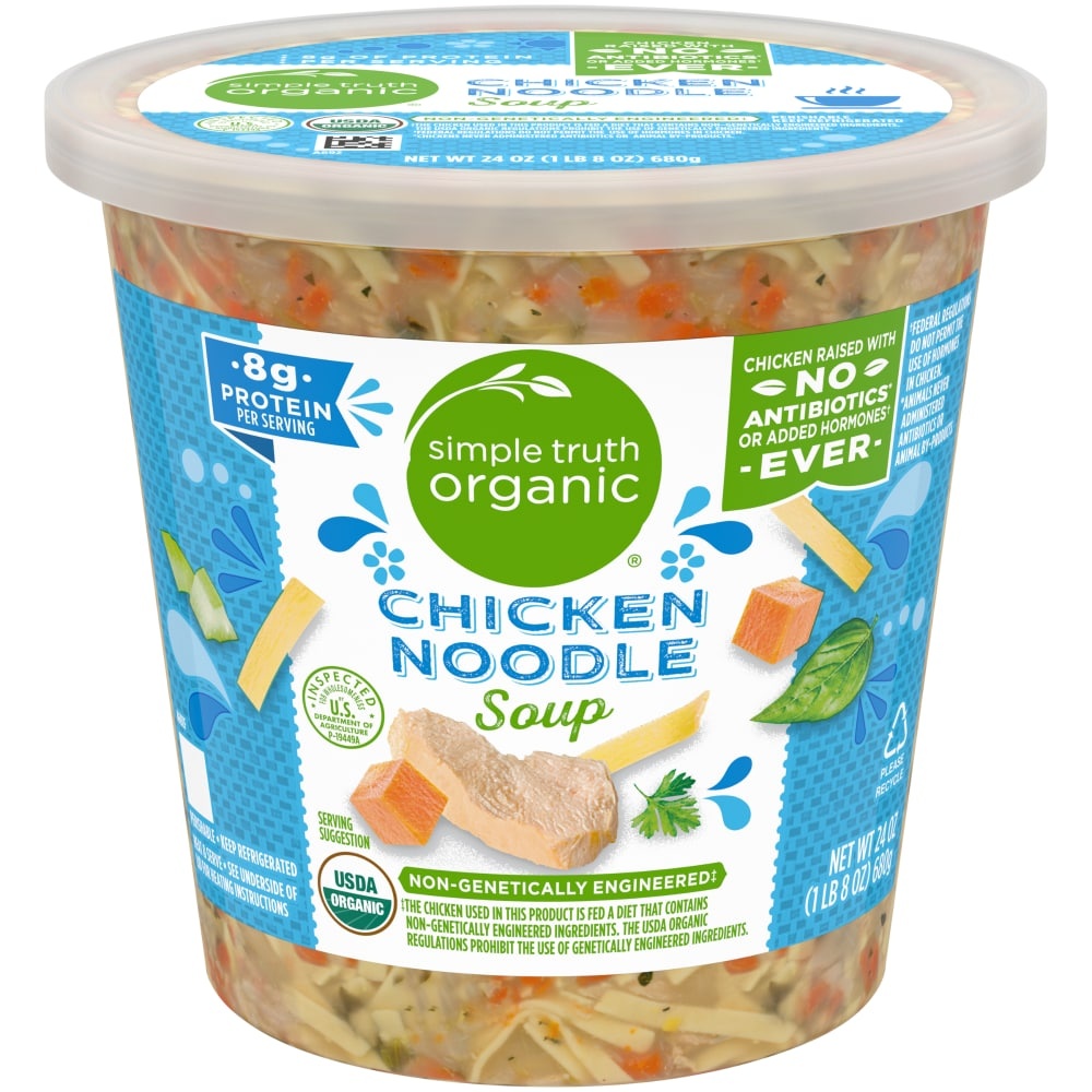 slide 1 of 1, Simple Truth Organic Chicken Noodle Soup, 24 oz