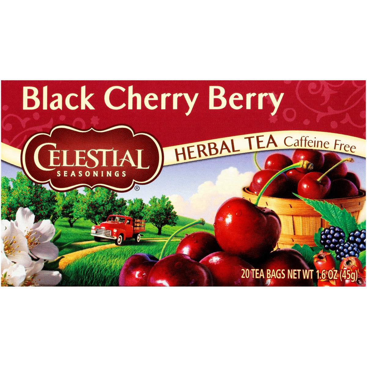 slide 5 of 7, Celestial Seasonings Herbal Tea, Caffeine Free, Black Cherry Berry, Bags - 20 ct, 20 ct