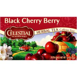 Celestial Seasonings Herbal Tea, Caffeine Free, Black Cherry Berry, Bags - 20 ct