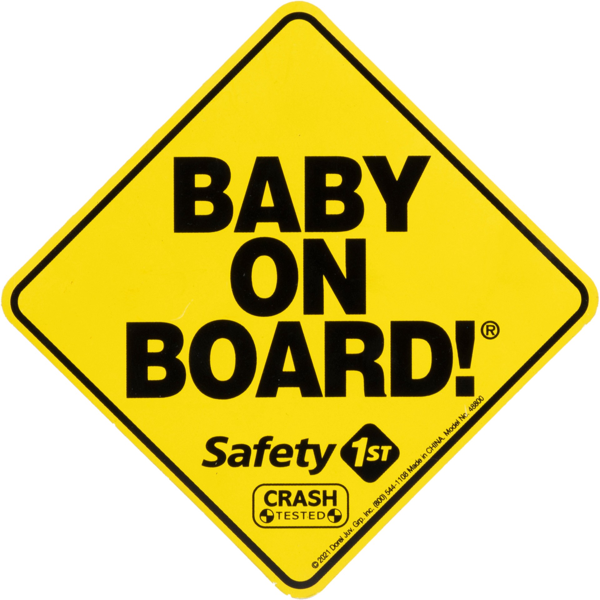 slide 2 of 10, Safety 1ˢᵗ Baby On Board Magnet, Yellow, 1 ct