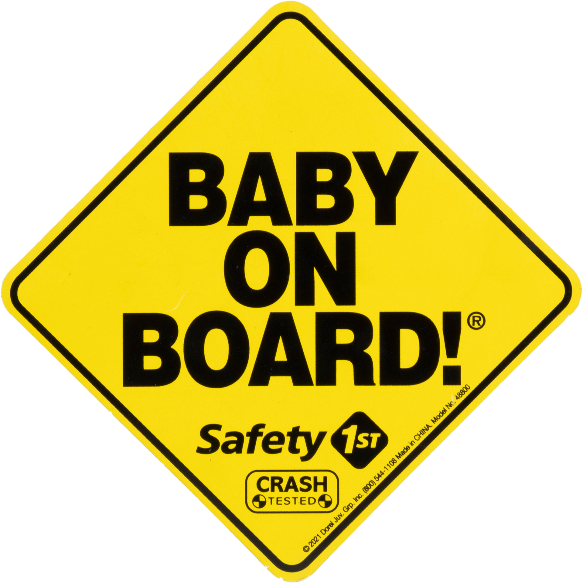 slide 1 of 10, Safety 1ˢᵗ Baby On Board Magnet, Yellow, 1 ct