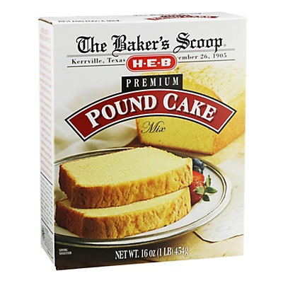 slide 1 of 1, H-E-B Bakers Scoop Premium Pound Cake Mix, 16 oz