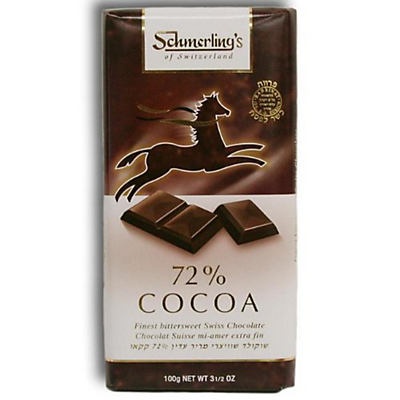 slide 1 of 1, Schmerling's Schmerling Choc Bars-Cocoa 72% Parv, 3.5 OZ