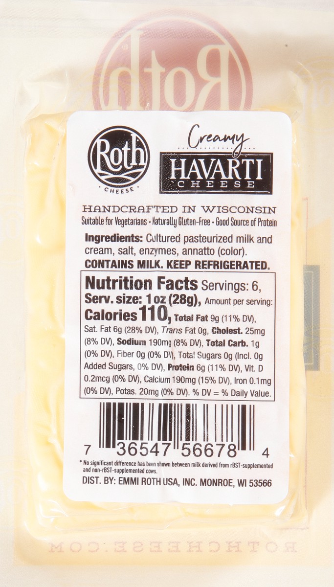 slide 5 of 9, Roth Havarti, 6 oz