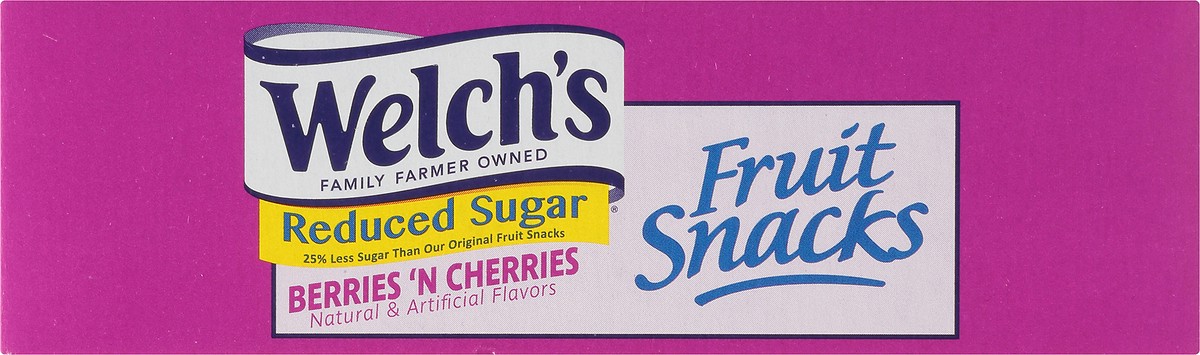 slide 9 of 9, Welch's Fruit Snacks, Reduced Sugar, Berries'N Cherries, 6.4 oz