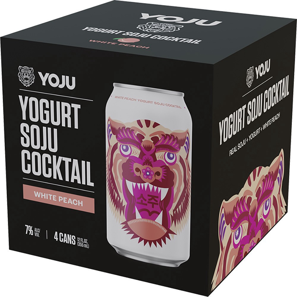 slide 1 of 1, Drunk Fruit Yoju Soju White Peach Cocktail, 4 ct; 12 oz