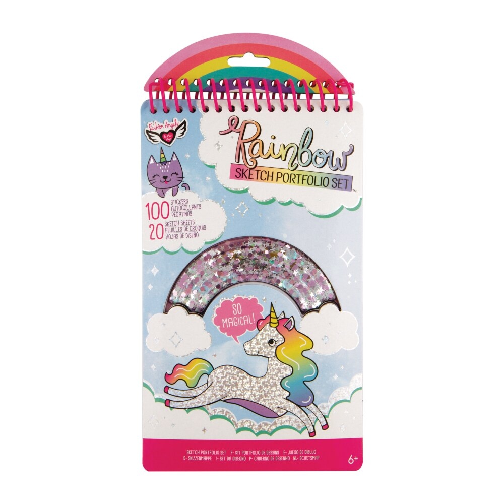 slide 1 of 1, Fashion Angels Rainbow Compact Sketch Portfolio Set, 1 ct