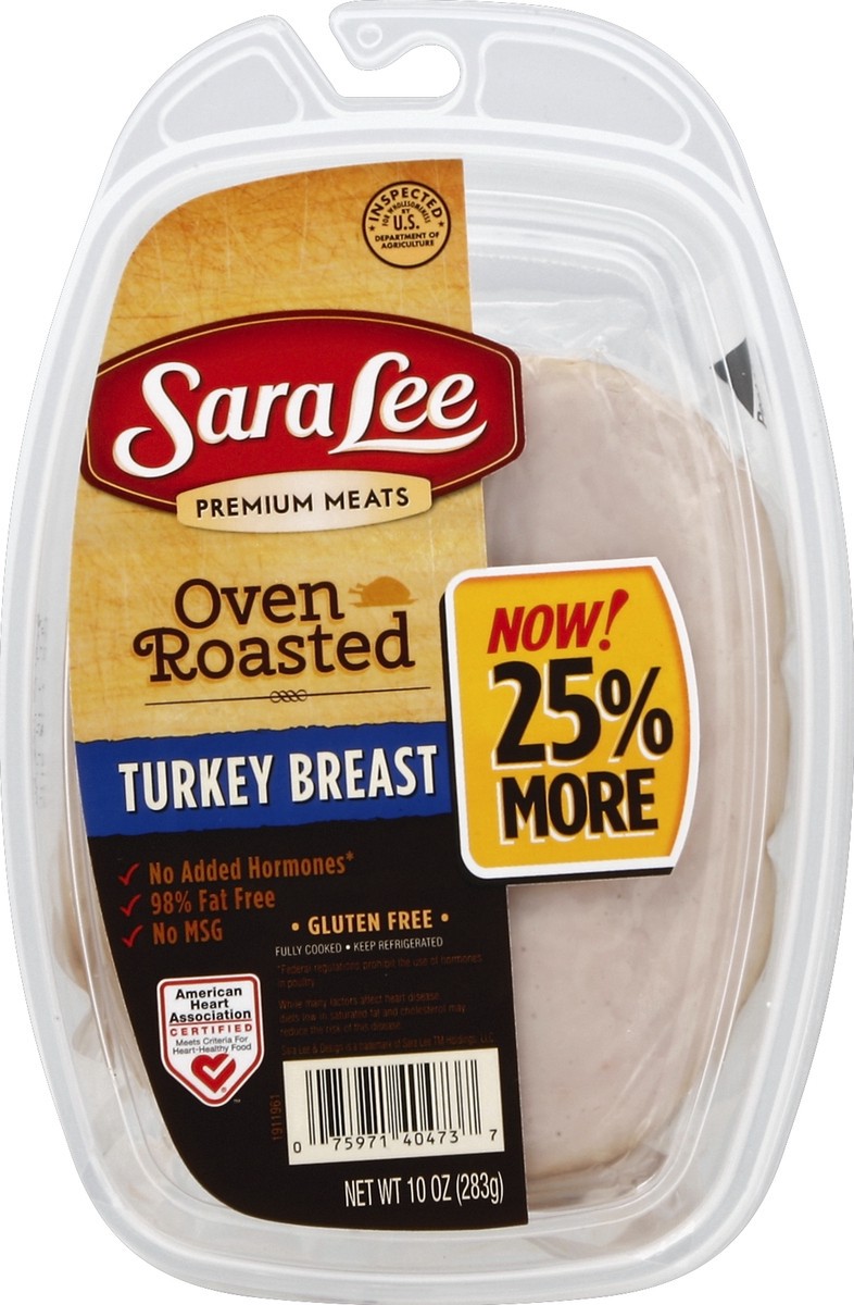 slide 3 of 3, Sara Lee Turkey Breast, Oven Roasted, 10 oz