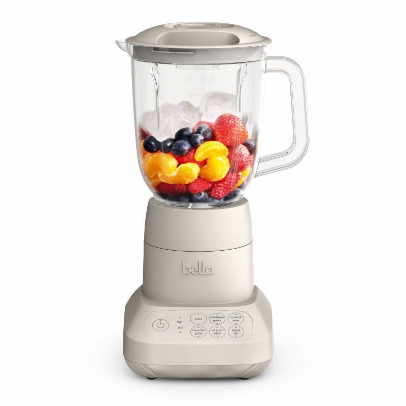 slide 9 of 9, bella Housewares bella Flip and Store Blender Oatmilk: 10-Speed Countertop Blender, 48oz Capacity, 450W, Dishwasher-Safe Parts, Beige, 48 oz