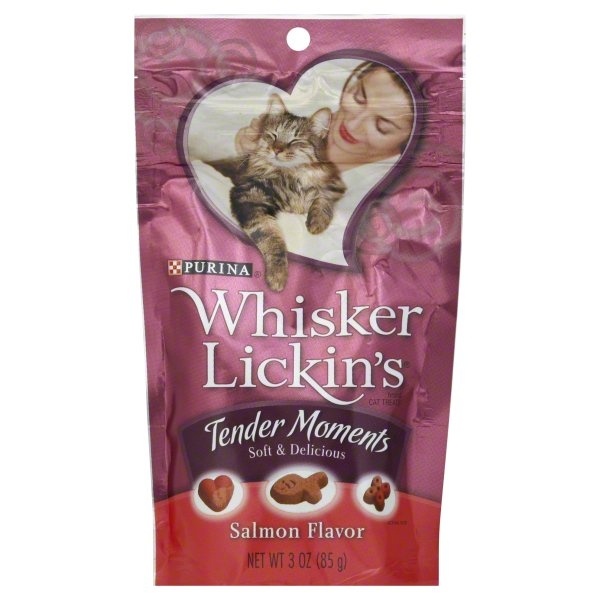 slide 1 of 6, Purina Whisker Lickins Tender Moments Salmon Flavor Cat Treats, 3 oz