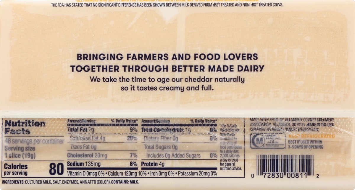 slide 6 of 6, Tillamook Cheese 48 ea, 48 ct