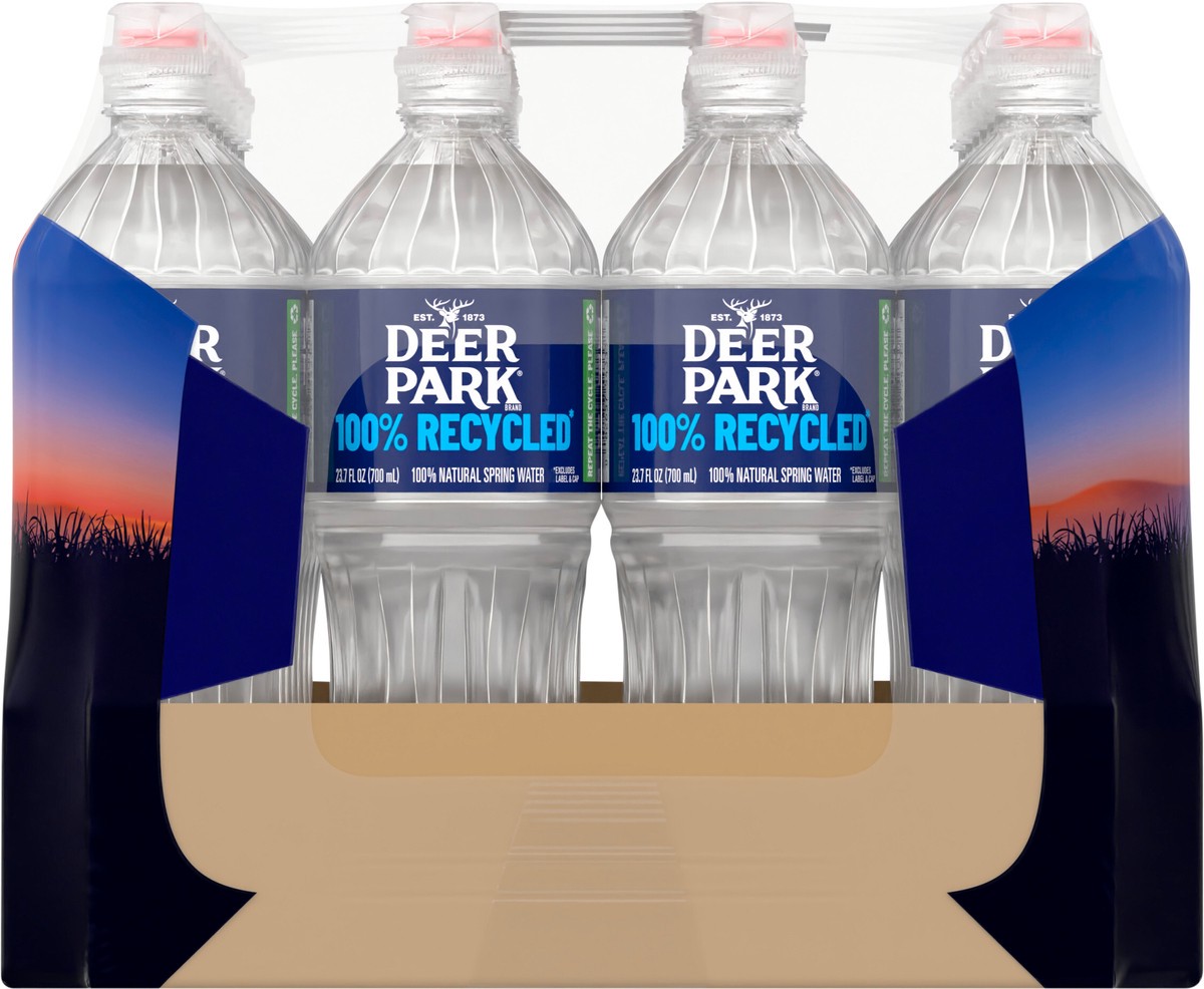 slide 2 of 10, DEER PARK Brand 100% Natural Spring Water, 23.7-ounce plastic sport cap bottles (Pack of 24), 24 ct; 700 ml