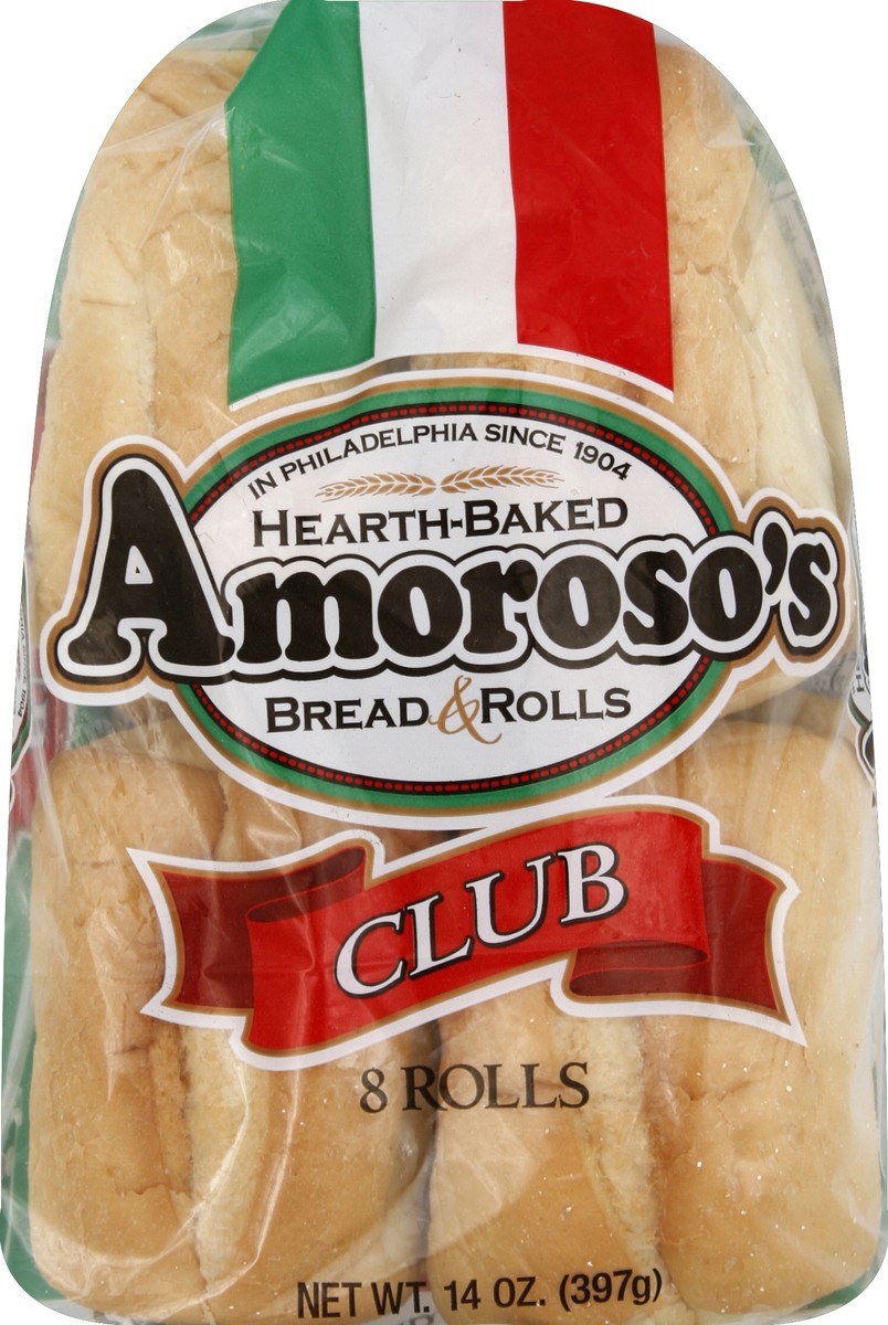 slide 4 of 5, Amoroso's Club Bread, 8 ct; 15 oz