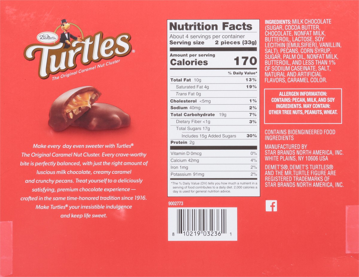 slide 5 of 14, Turtles Original Pecan Nut Cluster 4.6 oz, 4.6 oz