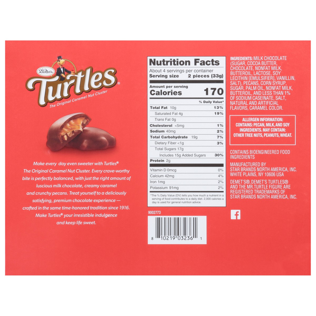 slide 11 of 14, Turtles Original Pecan Nut Cluster 4.6 oz, 4.6 oz