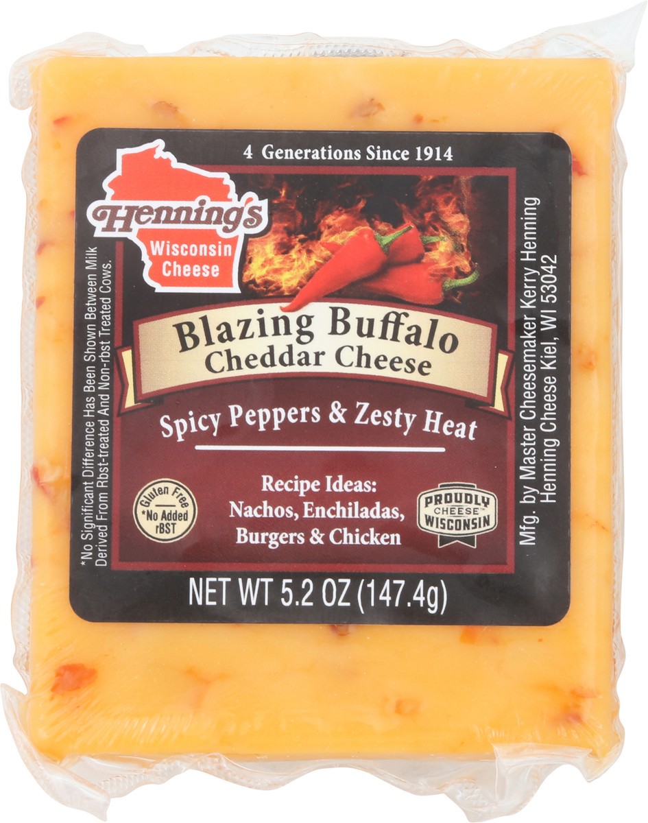 slide 6 of 6, Henning's Blazing Buffalo Cheddar Cheese 5.2 oz, 5.2 oz