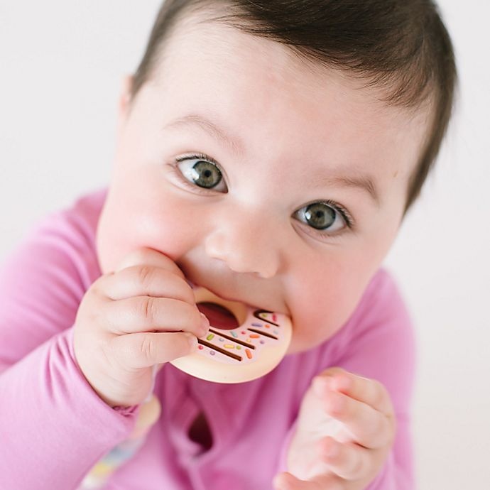 slide 2 of 4, Loulou Lollipop Donut Teether with Clip, 1 ct