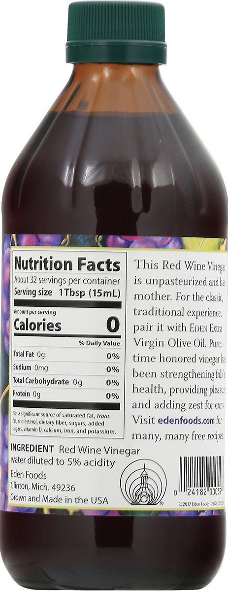 slide 2 of 13, Eden Foods Vinegar, Red Wine, 16 fl oz