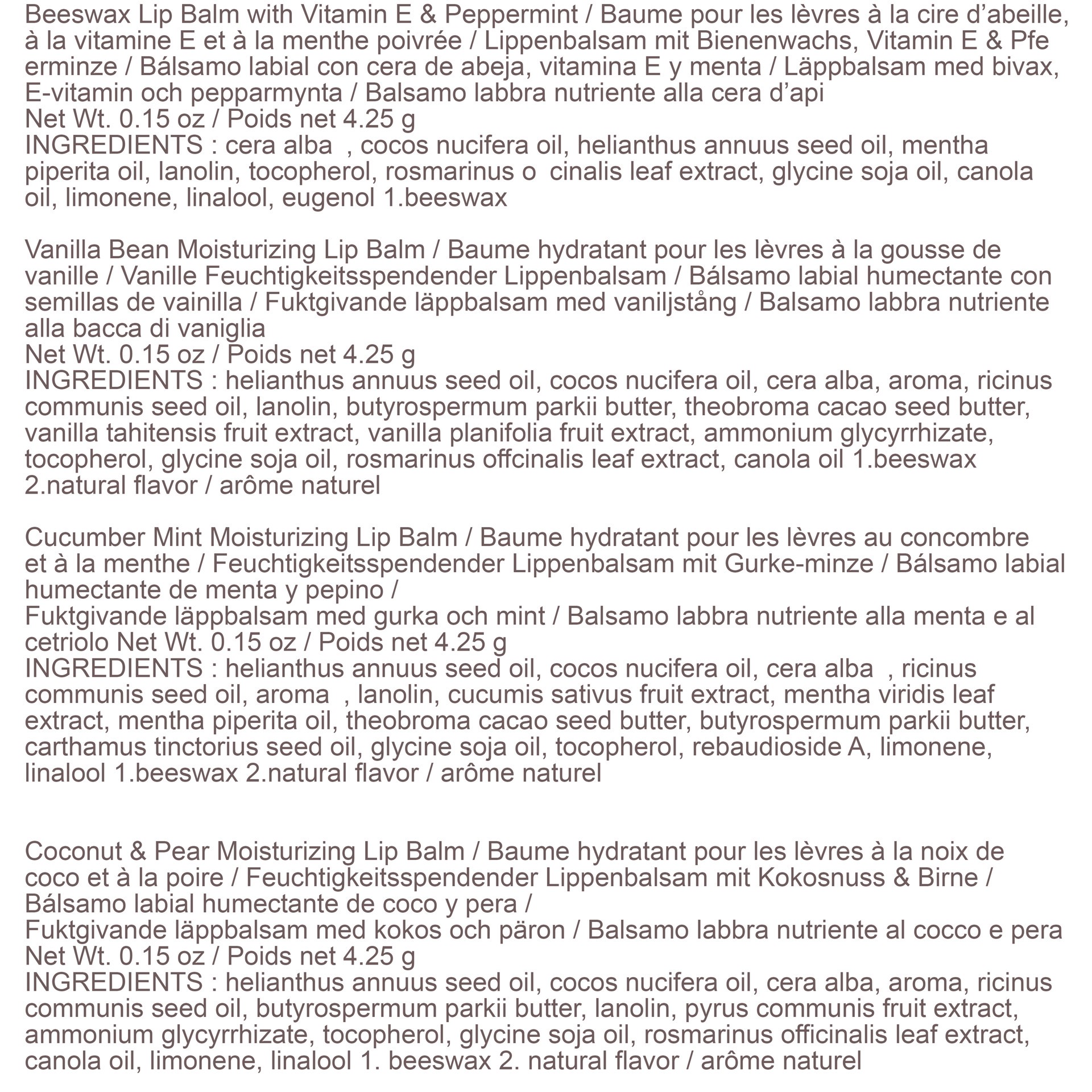 slide 2 of 5, Burt's Bees Beeswax Bounty Assorted Mix Lip Balm Gift Set, Natural Origin Lip Care, 4 Tubes, 0.15 oz., 0.15 oz