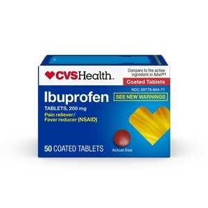 slide 1 of 1, Cvs Health Ibuprofen Tablets 200 Mg, Pain Reliever/Fever Reducer (Nsaid) 50 Ct, 50 ct