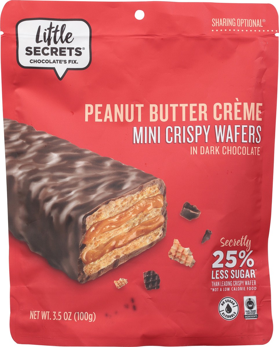 slide 9 of 9, Little Secrets Dark Chocolate Peanut Butter Creme Mini Crispy Wafers, 1 ct