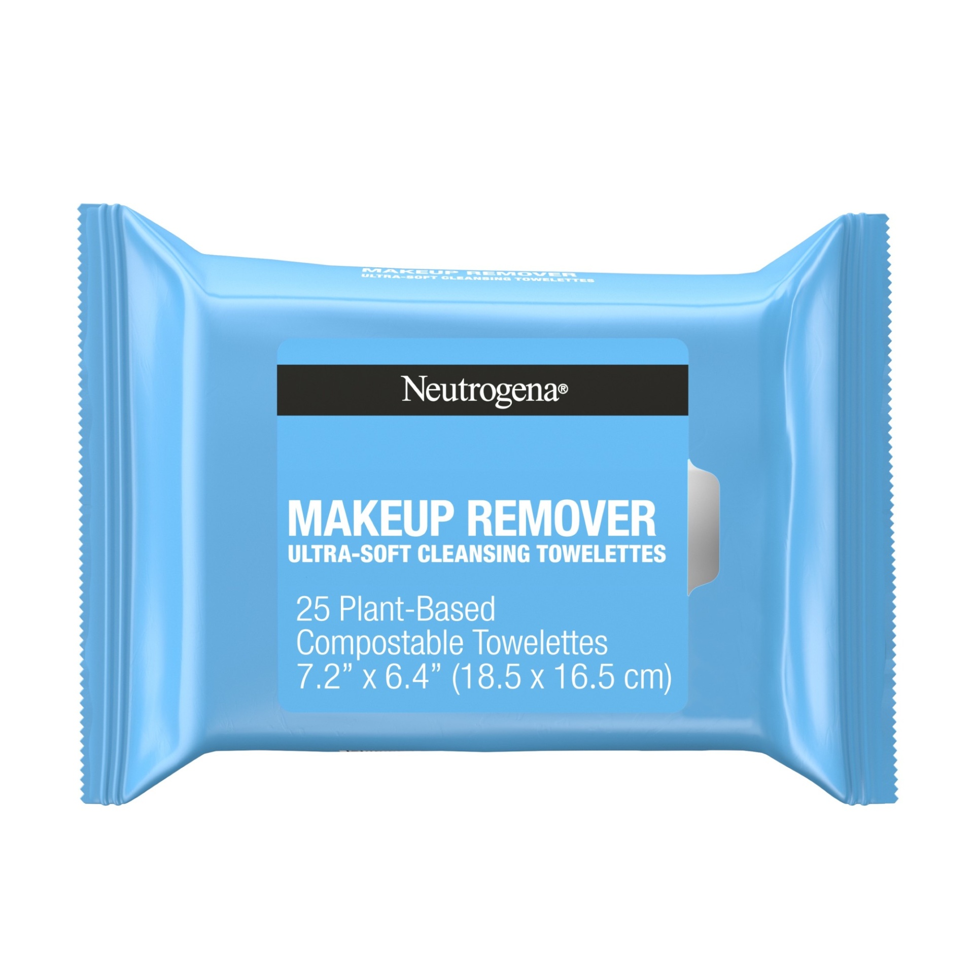 slide 1 of 7, Neutrogena Makeup Remover Facial Cleansing Towelettes, Daily Face Wipes Remove Dirt, Oil, Sweat, Makeup & Waterproof Mascara, Gentle, Soap- & Alcohol-Free, 100% Plant-Based Fibers, 25 ct