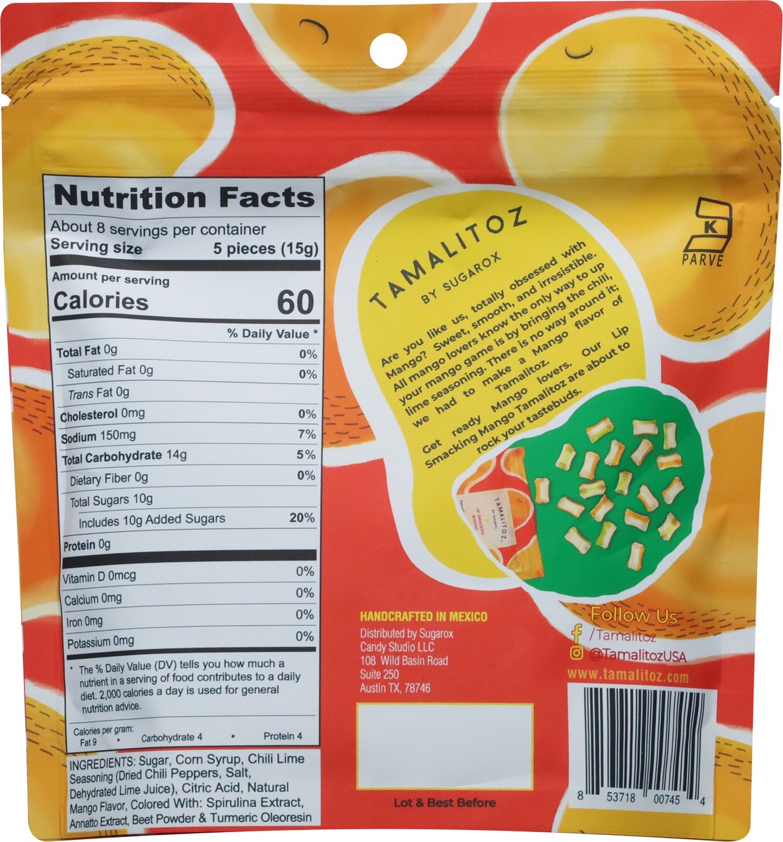 slide 9 of 9, Tamalitoz Lip-Smacking Mango Candy 4 oz, 4 oz