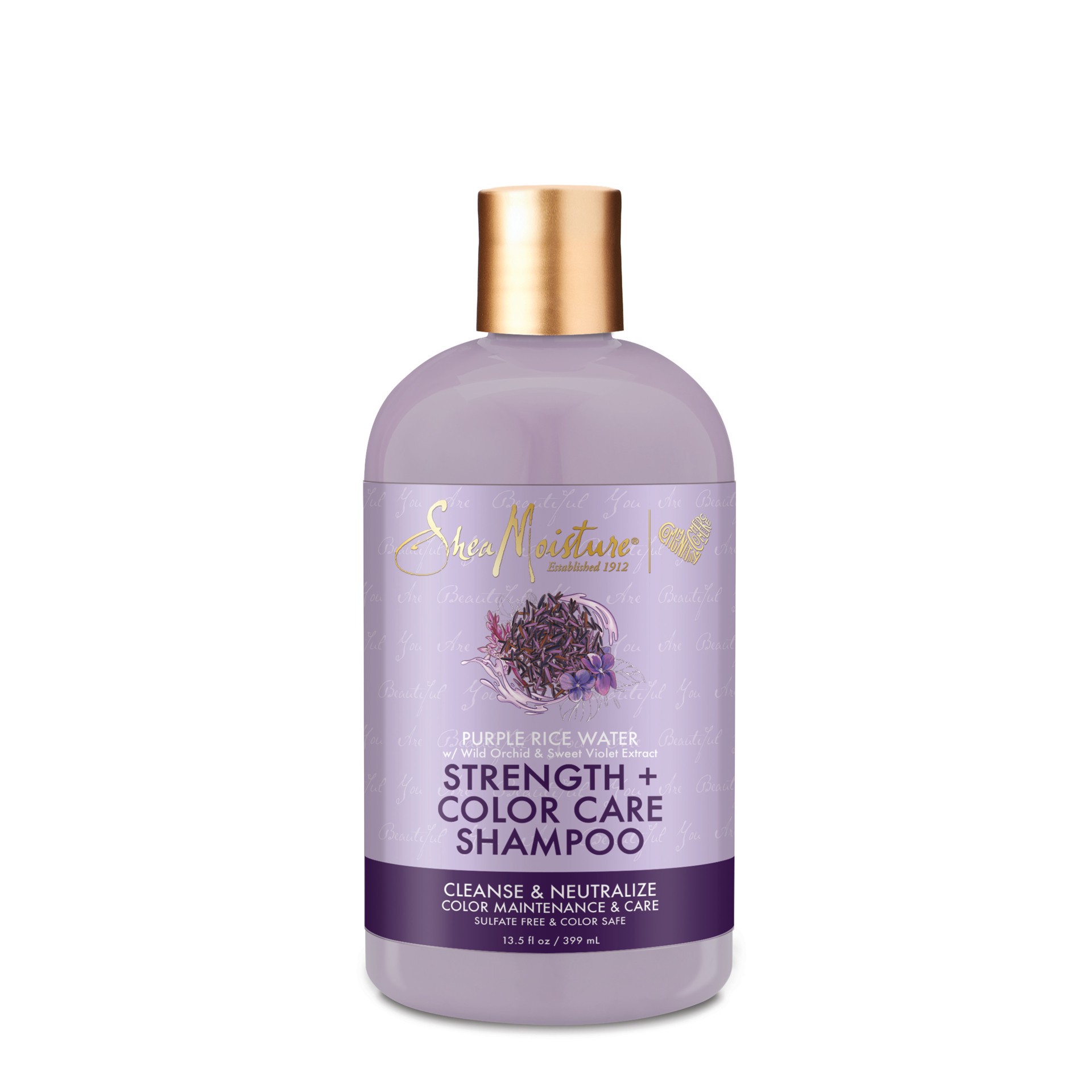 slide 1 of 3, SheaMoisture Purple Rice Water Strength + Color Care Shampoo for Damaged Hair, 13 oz, 13 oz