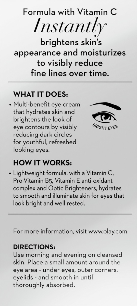 slide 4 of 11, Olay Brightening Eye Cream for Dark Circles, 0.5 fl oz, 0.5 fl oz