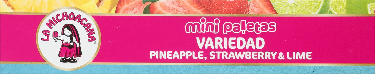 slide 4 of 9, La Michoacana Pineapple, Strawberry & Lime Frozen Fruit Bars Mini 12 ea, 12 ct