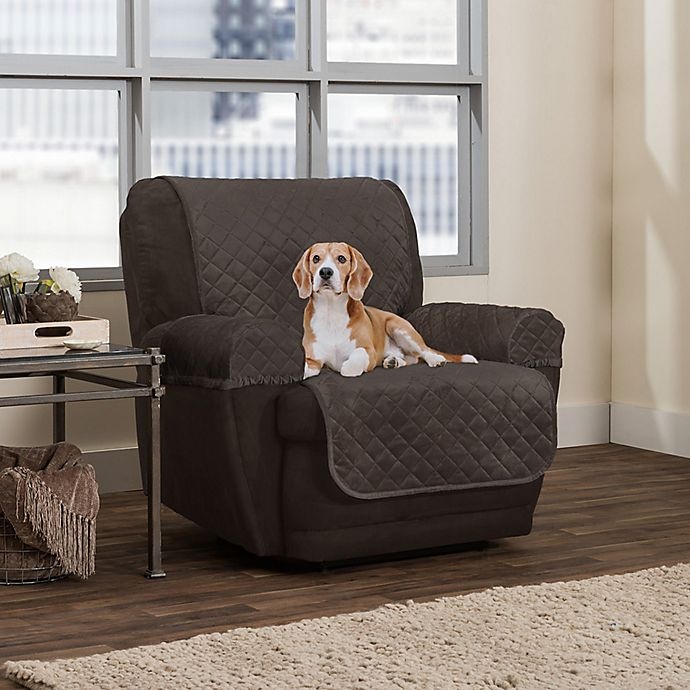 slide 1 of 5, Smart Fit Waterproof Plush Recliner Cover - Chocolate, 3 ct