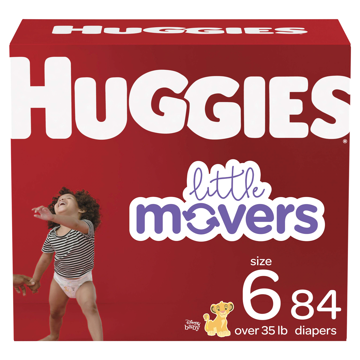 slide 1 of 1, Huggies Little Movers Size 6 Baby Diapers, 84 ct
