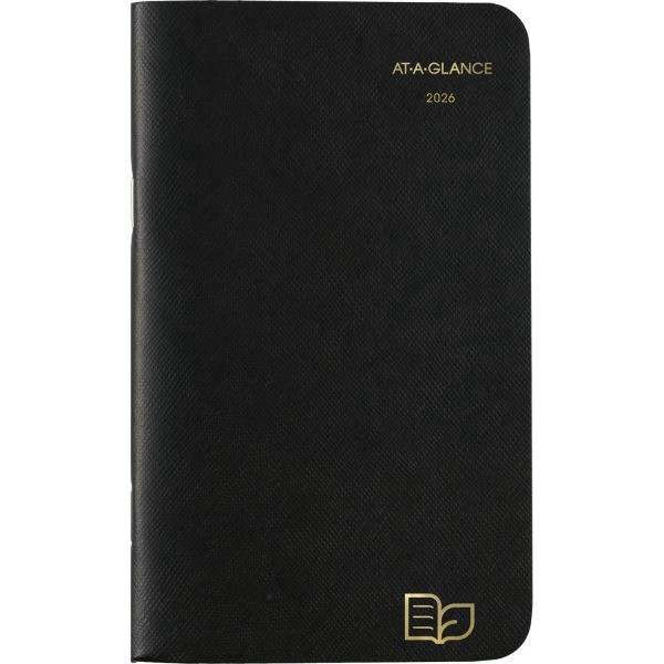 slide 5 of 10, AT-A-GLANCE® 2026-2027 Recycled Two Year Monthly Planner, Black, Pocket, 3 1/2"" x 6"", 1 ct