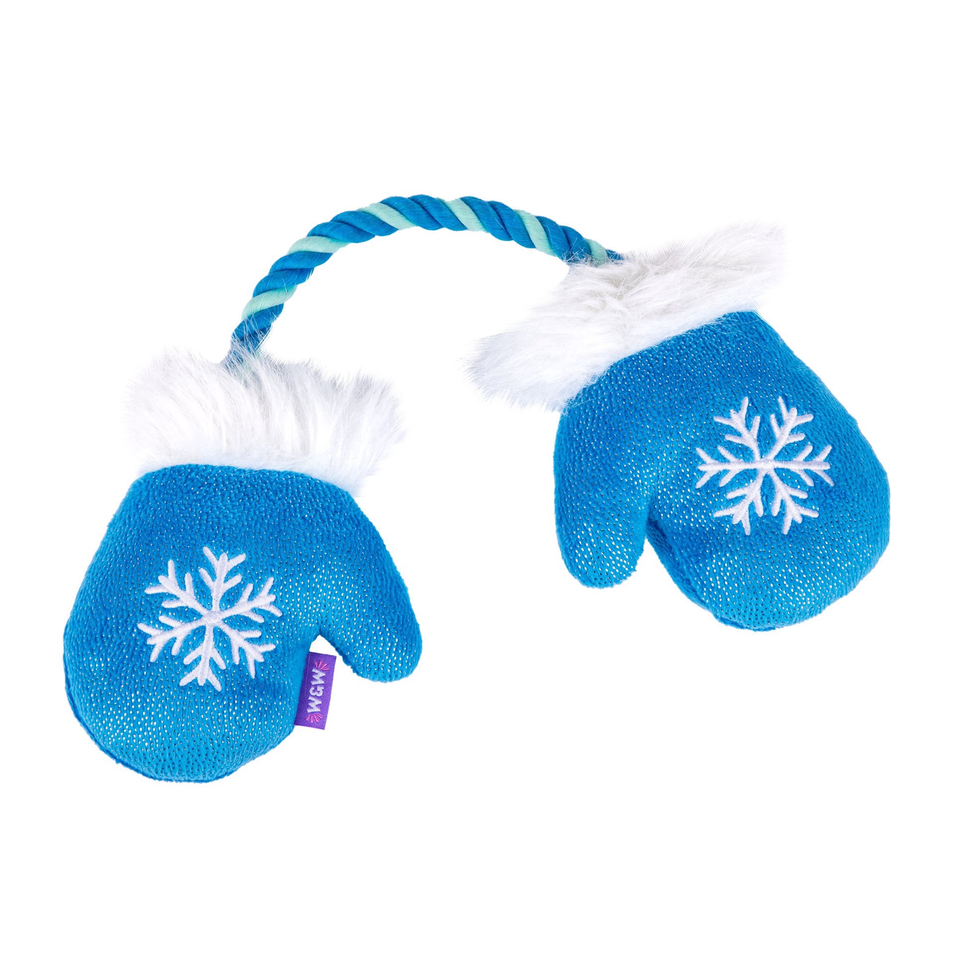 slide 1 of 1, Woof & Whiskers Mittens on Rope Dog Toy, 1 ct