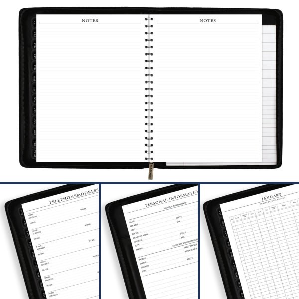 slide 6 of 10, AT-A-GLANCE Executive® 2026 Weekly Monthly Appointment Book with Zipper, Black, Large, 8 1/4"" x 11"", 1 ct