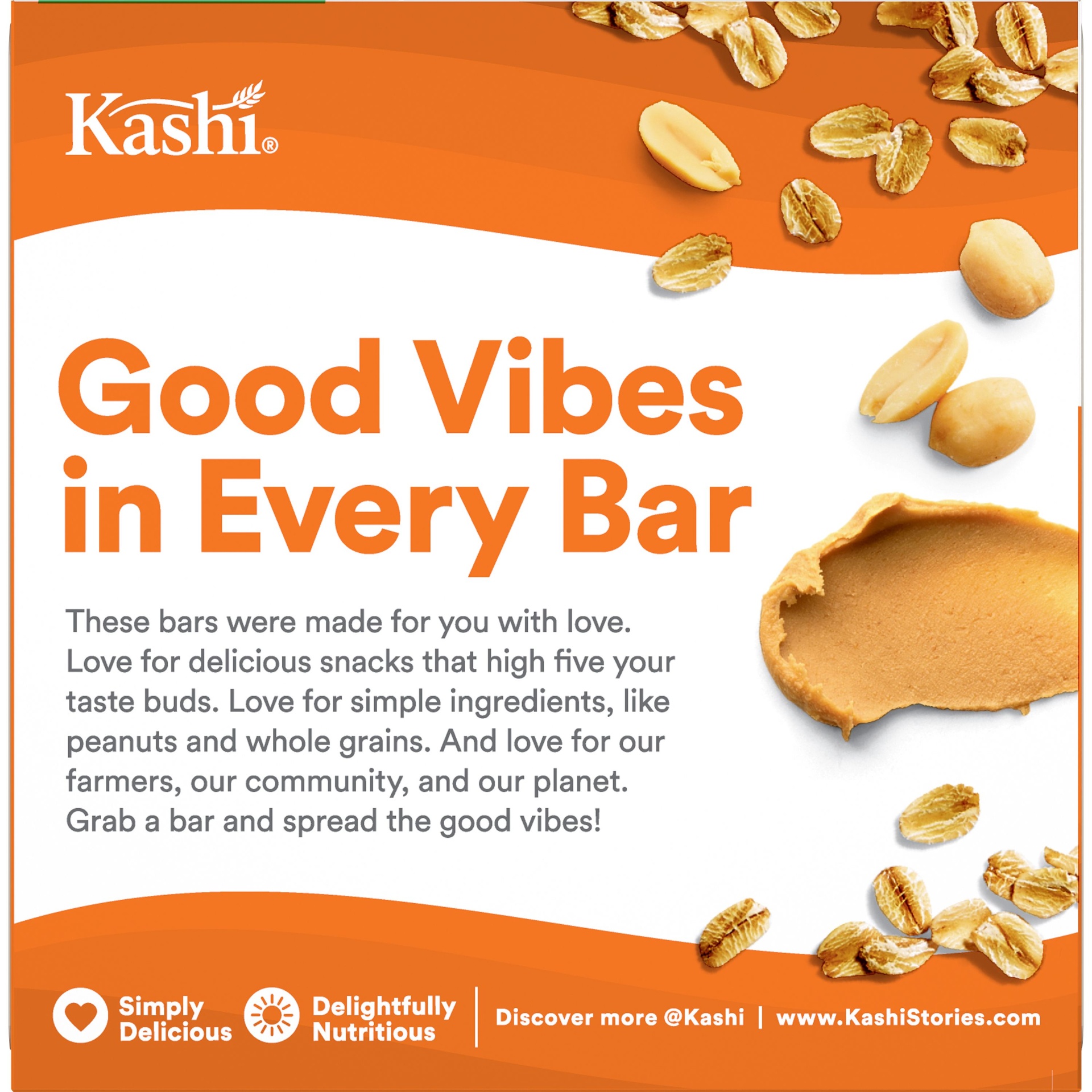 slide 2 of 2, Kashi Chewy Granola Bars, Fiber Bars, Peanut Peanut Butter, 7.4 oz